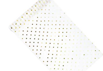 Witte Organza Stof Gouden Stippen 36cm 9m, Hobby en Vrije tijd, Verzenden, Nieuw