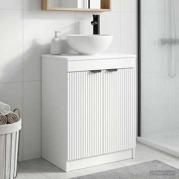 vidaXL Badkamer Vanity met Wastafel Wit 54 x 35 x 83 cm, Verzenden, Nieuw