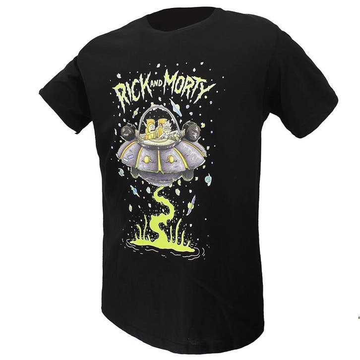 Rick and Morty Space Cruiser T-Shirt - Officiële Merchandise, Kleding | Heren, T-shirts