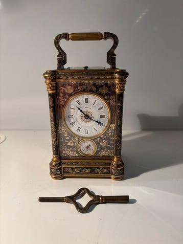 Reisklok - C. Mercier, Genève - Messing, Glas - 1800-1850 -, Antiek en Kunst, Antiek | Klokken