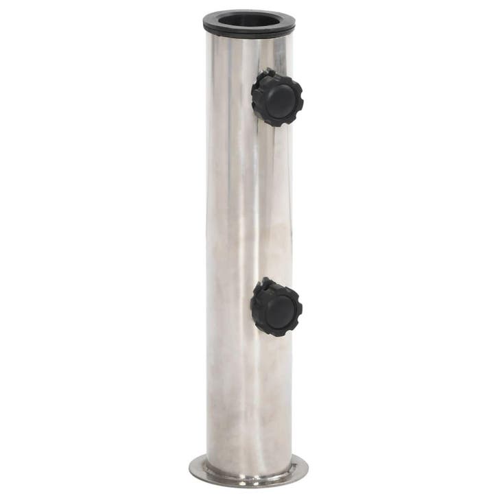 vidaXL Parasolvoet voor Ø38/48 mm stok staal zilverkleurig, Jardin & Terrasse, Parasols, Envoi