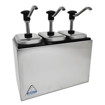 Sausdispenserstation | RVS | 3 EBK Dispensers (3x 3L) |, Verzenden
