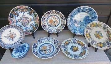 Assiette (8) - Faïence, Antiquités & Art