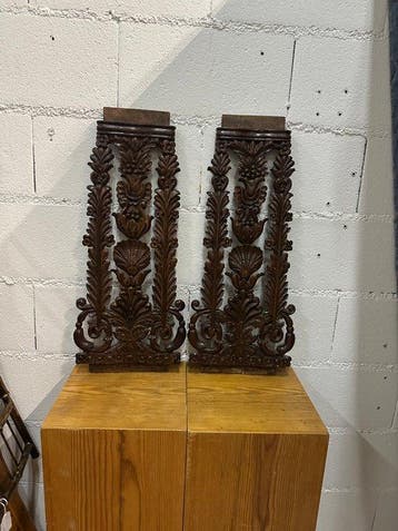 Snijwerk, Pair of 19th C. Spanish Renaissance Revival
