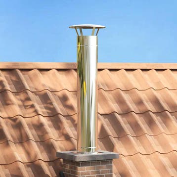vidaXL Schouw Verlengstuk zilver 35 x 35 x 132 cm Roestvrij, Verzenden, Nieuw