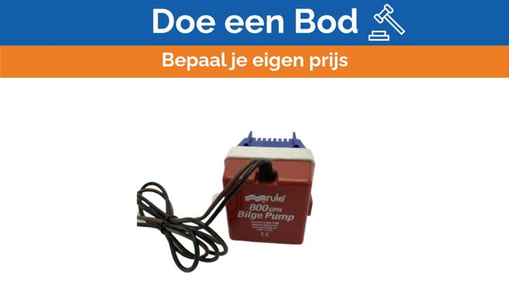 Bieden: Rule 800 GPH Bilgepump 12V - 20FM, Watersport en Boten, Bootonderdelen, Ophalen of Verzenden