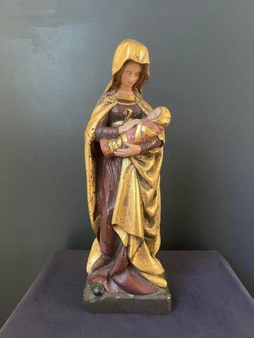 Beeld - Madonna met Kind - 35 cm - Hars - XX secolo