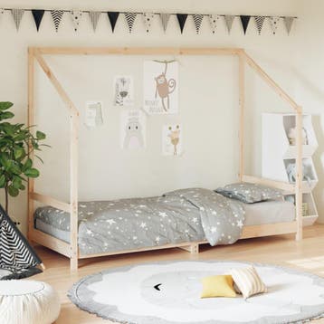 vidaXL Kinderbedframe 80x200 cm massief grenenhout, Kinderen en Baby's, Verzenden, Nieuw