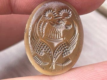 Replica van een Sassanidische steen Intaglio (Zonder