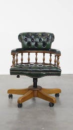 Bureaustoel - Kalfsleer - Chesterfield bureaustoel, Antiek en Kunst