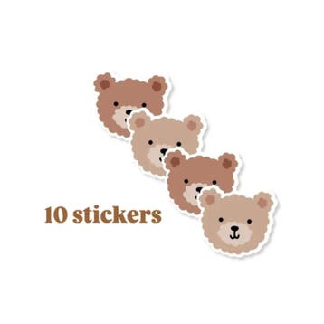 10x Sticker Little Bears - beren - Sluitsticker (Stickers), Ophalen of Verzenden, Meerdere stickers