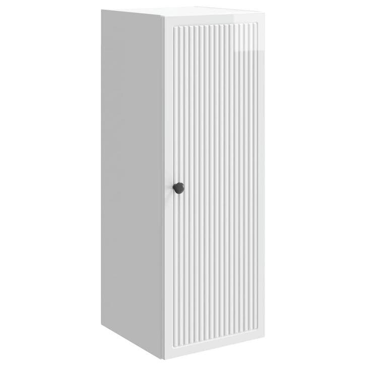 vidaXL Wandkast Hoogglans Wit 33 x 34,5 x 90 cm Bewerkt hout, Huis en Inrichting, Kasten | Overige, Nieuw, Verzenden