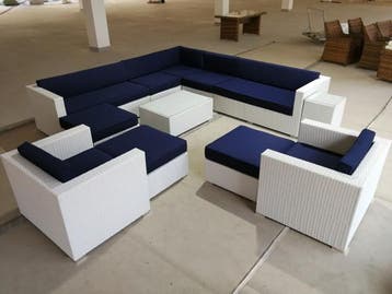 Veiling - Loungeset incl. kussens 12-delig, Jardin & Terrasse, Ensembles de jardin