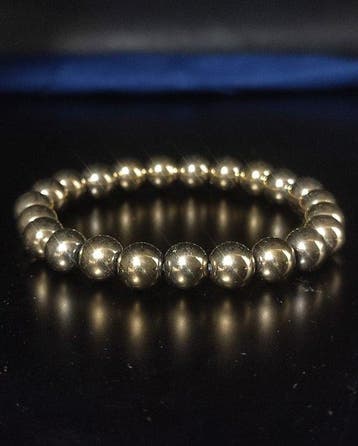 Beau bracelet en pyrite dans une boîte cadeau - Livraison