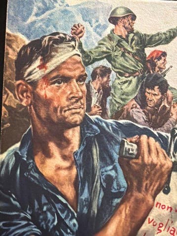 Italië - Propagandakaart militair RSI, Italiaanse Sociale, Verzamelen, Postkaarten | Buitenland, Gelopen