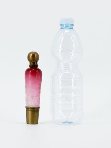 Vaas - Polychroom cameo-glas - Parfumfles