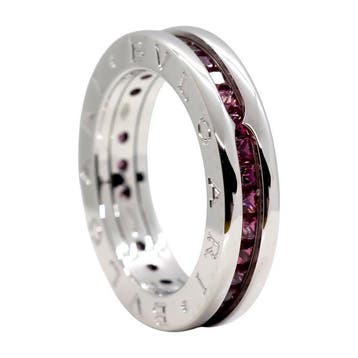 Bvlgari - Bague - B.zero 1 - 18 carats Or blanc - grenat, Nieuw