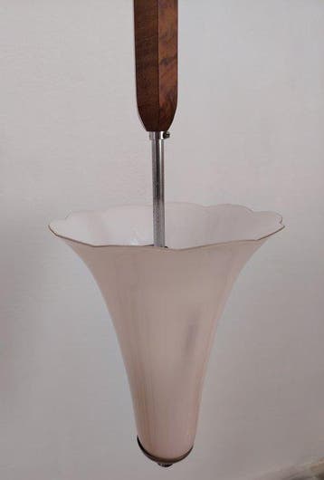 Plafondlamp - Opaline glas - vintage hanglamp