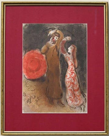 Marc Chagall (1887-1985) - Meeting of Ruth and Boaz, Antiek en Kunst