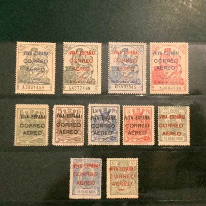 Spanje 1937 - Lotje Correo Aereo deels gekeurd - MH - Edifil, Postzegels en Munten, Postzegels | Europa | Spanje
