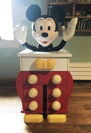 Kindermeubels - PVC, Hout - Mickey Mouse ladekast door, Nieuw