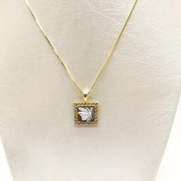Argento 925 - Ketting met hanger - Handgegraveerde camee