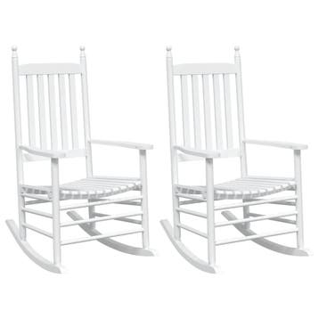 vidaXL Schommelstoelen met gebogen zitting 2 st massief, Verzenden, Nieuw