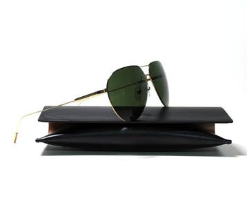 Ermenegildo Zegna - Sonnenbrille EZ0185 30N - gold, grün -, Nieuw