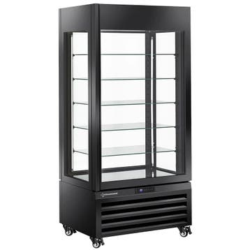 Koel-/Vriesvitrine | EXALTA | 600L | Zwart | +5°C/-22°C |, Verzenden