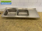 RVS Spoelblad Dubbele spoelbakken 180 x 70 cm Horeca, Ophalen of Verzenden, Nieuw in verpakking