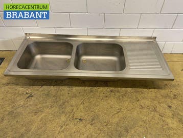 RVS Spoelblad Dubbele spoelbakken 180 x 70 cm Horeca, Ophalen of Verzenden, Nieuw in verpakking