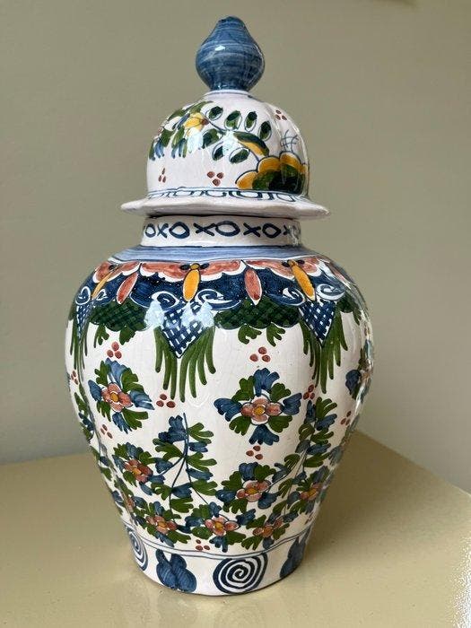 Hendrik van der Wal en Zonen - Vaas - Aardewerk - Grote, Antiquités & Art, Antiquités | Verre & Cristal