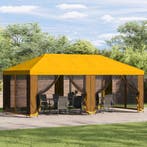 vidaXL Paviljoen met zijwanden 6 x 3 m Geel Polyester en, Verzenden