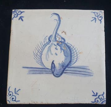 Tegel - 1600-1650 - Delftsblauwe tegels