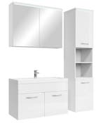 Badkamermeubel Set Paso 80 x 40 cm Wit Badmeubel, Huis en Inrichting, Badkamer | Badkamermeubels, Verzenden, Nieuw