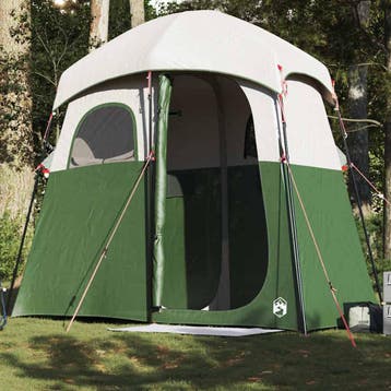 vidaXL Douchetent 2-persoons waterdicht groen, Caravans en Kamperen, Verzenden, Nieuw