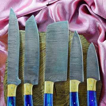 Keukenmes - Kitchen knife set - 648 - Staal, Hout,