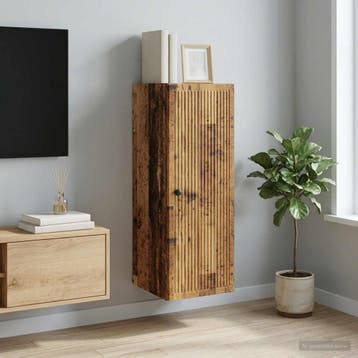 vidaXL Wandkast Oud hout 33 x 34,5 x 90 cm Bewerkt hout, Huis en Inrichting, Kasten | Overige, Verzenden, Nieuw
