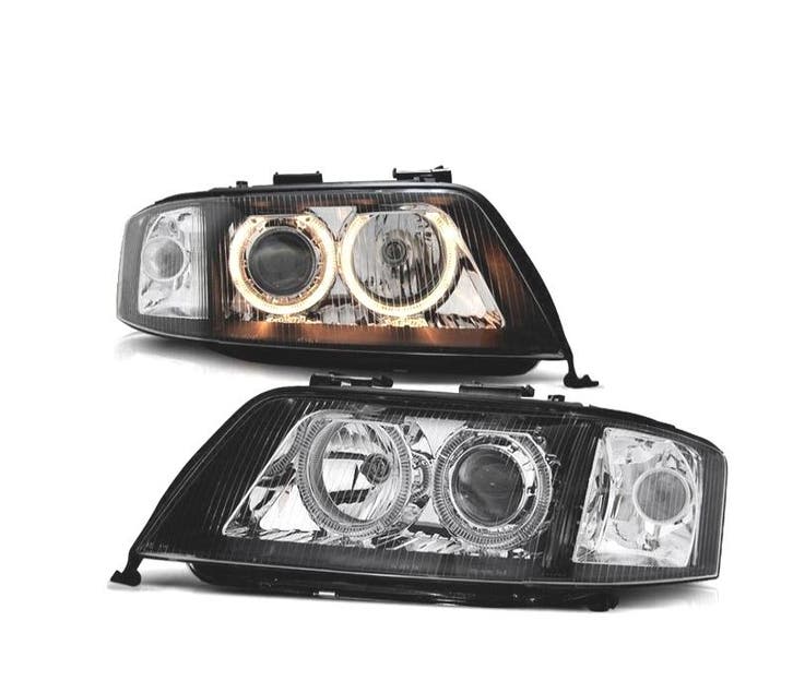 PHARES XÉNON AUDI A6 4B 97-01 ANGEL EYES NOIR, Auto-onderdelen, Verlichting, Verzenden