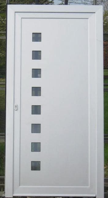 aluminium buitendeur , voordeur , deur 104 x 210 grijs, 100 tot 120 cm, Nieuw, Ophalen of Verzenden, Buitendeur