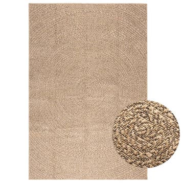 vidaXL Vloerkleed ZIZUR binnen en buiten 140x200 cm jute, Verzenden, Nieuw