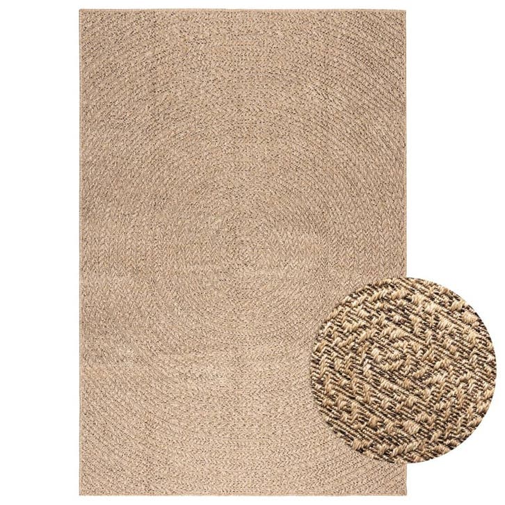 vidaXL Vloerkleed ZIZUR binnen en buiten 140x200 cm jute, Huis en Inrichting, Stoffering | Tapijten en Vloerkleden, Nieuw, Verzenden