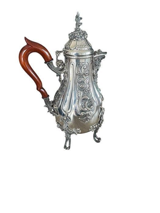 afm - Koffiepot - .800 zilver - zilveren moka-pot 800, Antiek en Kunst, Antiek | Zilver en Goud