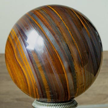Tigereye large AAA Tigereye sphere - Hoogte: 12.4 cm -