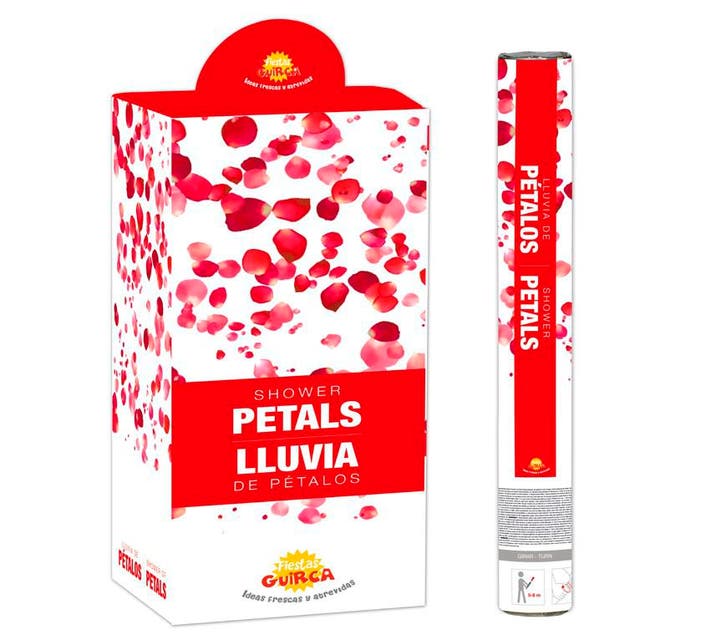 Confetti Kanon Rozenblaadjes Rood 50cm, Hobby en Vrije tijd, Feestartikelen, Nieuw, Verzenden