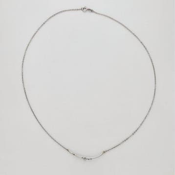 Collier - 14 carats Or blanc - 0.05ct. tw. Diamant, Nieuw