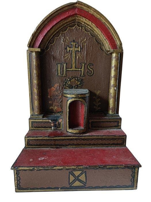 Altaar - Porta Reliquia Cattolico Cristiano - Beschilderd, Antiek en Kunst, Kunst | Niet-Westerse kunst