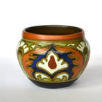 Plateelbakkerij Zuid-Holland - Vase - Faïence, Laiton