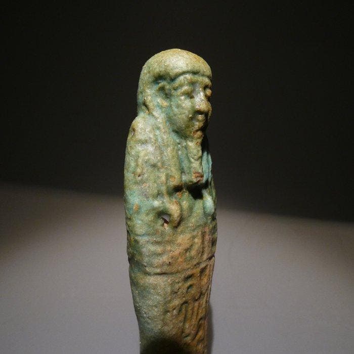 Oud-Egyptisch Shabti. 11 cm hoog. Laatste Periode, 664 - 332, Collections, Minéraux & Fossiles