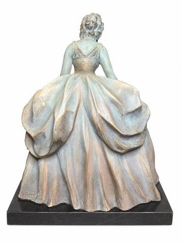 Johannes Dommisse - Sculpture, De Violiste - 44 cm - Terre